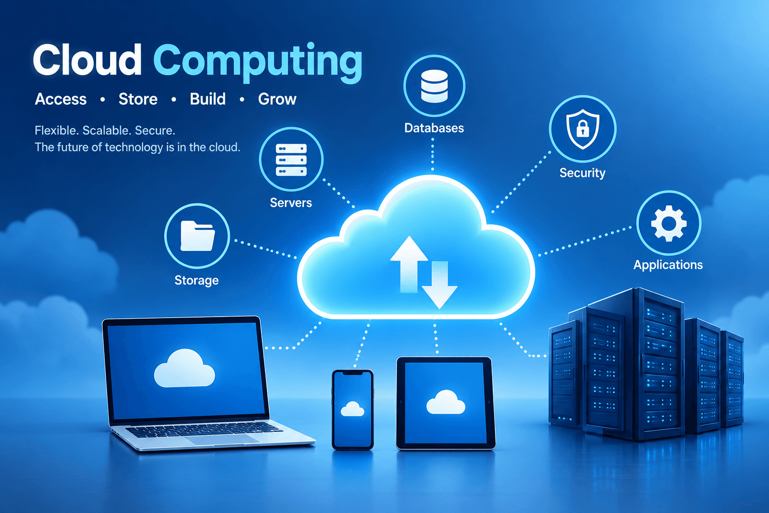 Cloud Computing Network Infographic